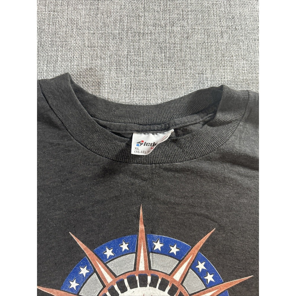 Vintage Harley Davidson Shirt XL Holoubek 80s Single Stitch Statue Of Liberty - Picture 7 of 15